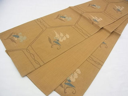 平和屋着物◎六通柄袋帯 花唐草文 金糸 逸品 BAAG8105fk