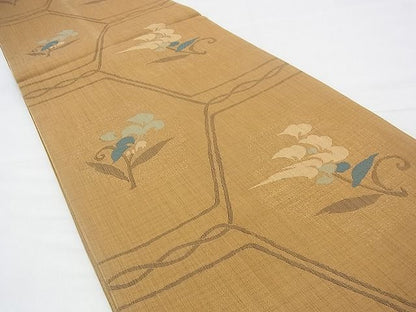 平和屋着物◎六通柄袋帯 花唐草文 金糸 逸品 BAAG8105fk