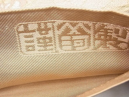 平和屋着物◎西陣 山川謹製 六通柄袋帯 古扇秋草文 金糸 逸品 BAAG8585fk