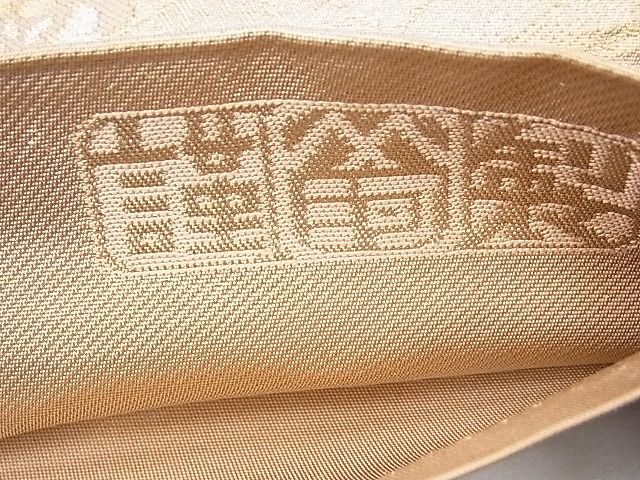 平和屋着物◎西陣 山川謹製 六通柄袋帯 古扇秋草文 金糸 逸品 BAAG8585fk