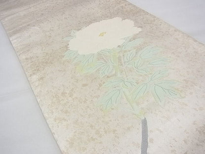 平和屋着物◎太鼓柄袋帯 牡丹 金糸 引箔 逸品 BAAG8133fk