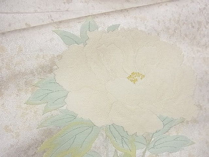 平和屋着物◎太鼓柄袋帯 牡丹 金糸 引箔 逸品 BAAG8133fk