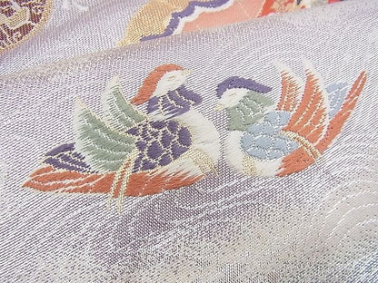 平和屋着物◎六通柄袋帯 唐織 王朝華扇文 金銀糸 逸品 BAAG8192fk