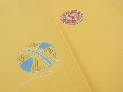 平和屋本店●極上 染刺工芸 大羊居 東京友禅 訪問着 刺繍 毬 金銀糸 逸品 CZAA0644s4