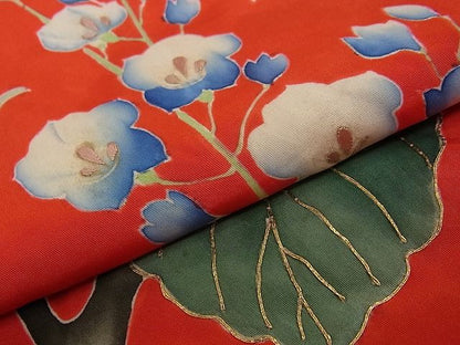 平和屋本店●極上　アンティーク　大正ロマン　振袖　相良刺繍　駒刺繍　鳳凰枝花文　金糸　逸品　CZAA0661s4