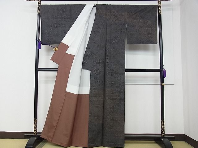 平和屋本店□極上 都喜ヱ門 訪問着 本場大島紬 9マルキ 吉祥 