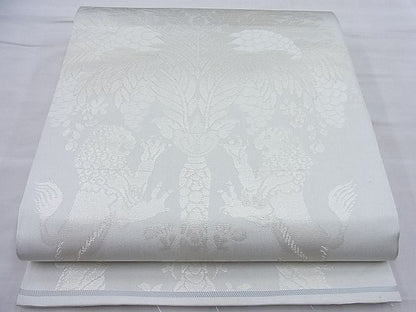 平和屋着物◎六通柄 本袋帯 動物更紗花文 金糸 逸品 BAAH0375ea