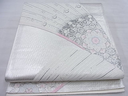 平和屋着物◎六通柄袋帯 唐織 正倉院文様 銀糸 逸品 BAAH0372ea