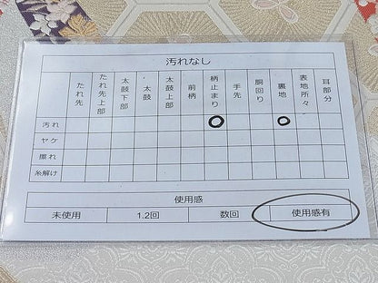 平和屋着物◎六通柄袋帯 唐織 熨斗亀甲花文 金糸 逸品 BAAH4011ea