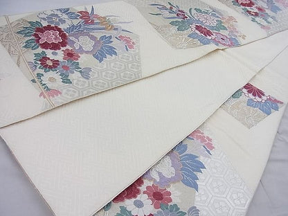 平和屋着物◎六通柄袋帯 唐織 能衣花車 金銀糸 逸品 BAAH4055ea