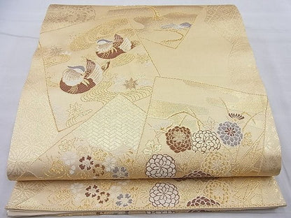 平和屋着物◎六通柄袋帯 唐織 千代 金銀糸 逸品 BAAH4090ea