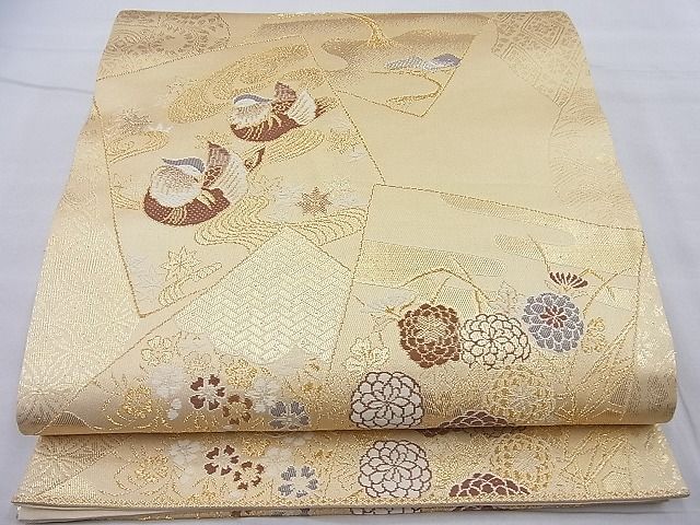 平和屋着物◎六通柄袋帯 唐織 千代 金銀糸 逸品 BAAH4090ea
