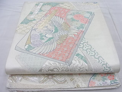 平和屋着物◎六通柄袋帯 唐織 雪月花 金銀糸 逸品 BAAH4169ea