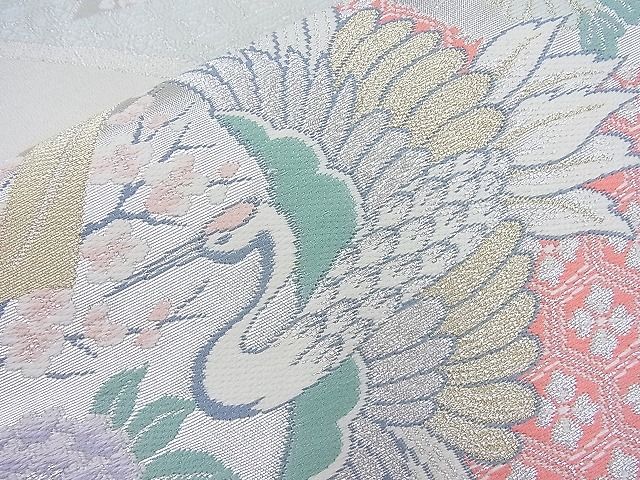 平和屋着物◎六通柄袋帯 唐織 雪月花 金銀糸 逸品 BAAH4169ea