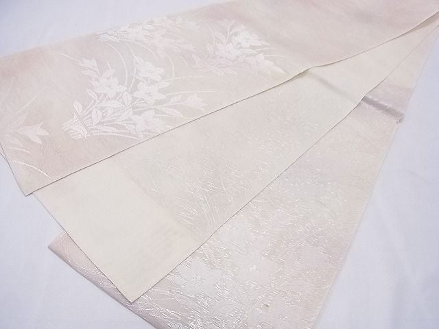 平和屋着物■夏物 六通柄 本袋帯 桔梗文 銀糸 逸品 CAAF8517th