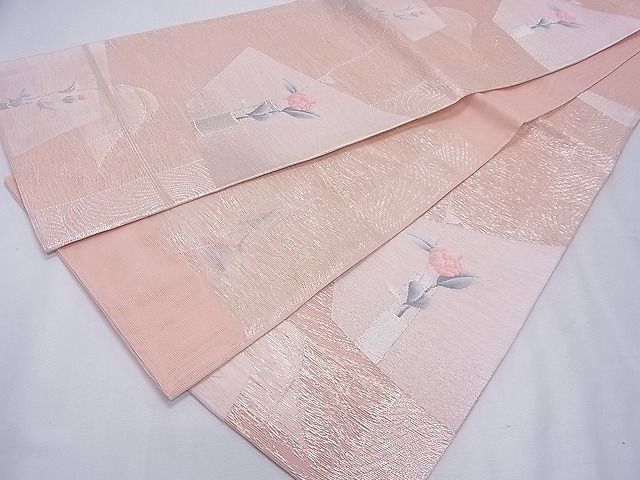 平和屋着物■夏物 六通柄袋帯 花籠文 銀糸 逸品 CAAF8507th