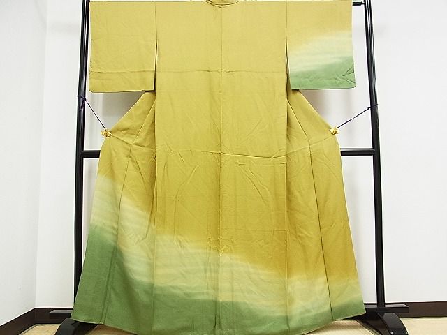 平和屋着物□訪問着 霞文 暈し染め 銀通し地 逸品 未