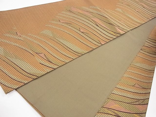 平和屋着物◎六通柄袋帯 吉祥文 銀糸 逸品 CAAG1860eg