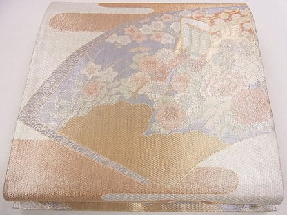 平和屋着物◎六通柄袋帯 宝珠本佐賀錦 九百錦 金銀糸 逸品 CAAG1894eg