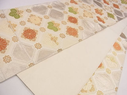 平和屋着物◎六通柄袋帯 唐織 天井菊桐文 金銀糸 逸品 CAAG1897eg