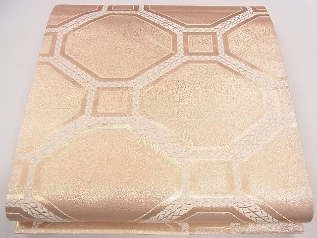 平和屋着物◎六通柄袋帯 格天井文 金糸 逸品 CAAG1918eg