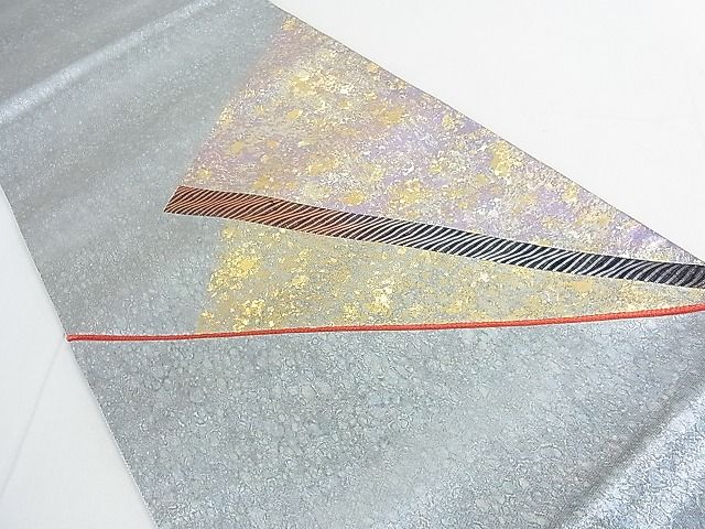 平和屋着物◎六通太鼓柄袋帯 切り嵌め 色紙重ね 金銀彩 逸品 DAAG1007we