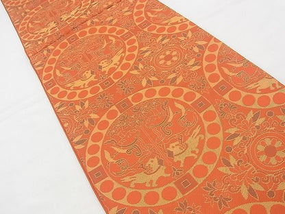 平和屋着物◎六通柄 本袋帯 名物裂類錦文 逸品 BAAG3163kj