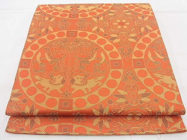 平和屋着物◎六通柄 本袋帯 名物裂類錦文 逸品 BAAG3163kj