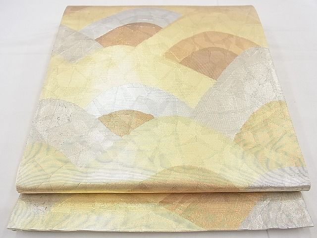 平和屋着物◎六通柄袋帯 立波文 引箔 逸品 BAAG3194kj