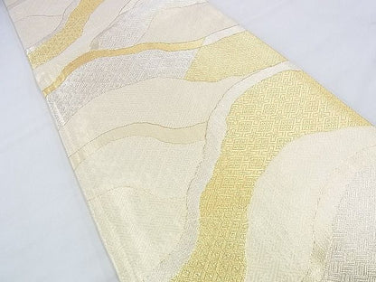平和屋着物◎佐賀錦　六通柄袋帯　吉祥文　金糸　逸品　BAAH4409kj