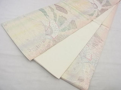 平和屋着物◎六通柄袋帯 唐織 夢幻 銀糸 逸品 BAAG3198kj