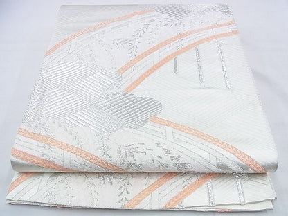 平和屋着物◎六通柄袋帯 唐織 藤花房 銀糸 逸品 BAAH4406kj