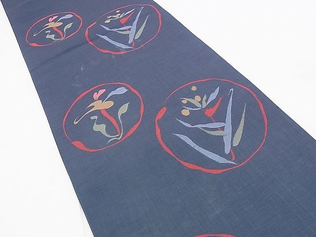 平和屋着物◎六通柄袋帯 茶香美 花丸文 逸品 BAAH4415kj