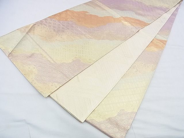 平和屋着物◎佐賀錦 六通柄袋帯 吉祥文 金糸 逸品 BAAH4423kj