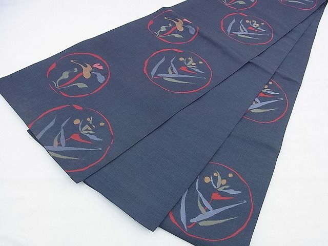 平和屋着物◎六通柄袋帯 茶香美 花丸文 逸品 BAAH4415kj
