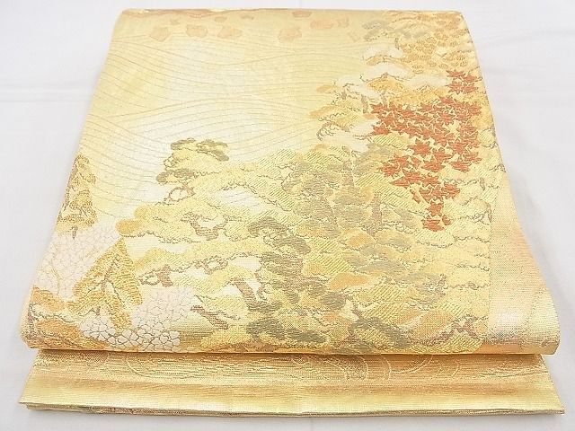 平和屋着物◎佐賀錦　太鼓柄袋帯　典雅　引箔佐賀螺鈿　逸品　BAAH4453kj