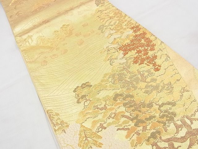 平和屋着物◎佐賀錦　太鼓柄袋帯　典雅　引箔佐賀螺鈿　逸品　BAAH4453kj