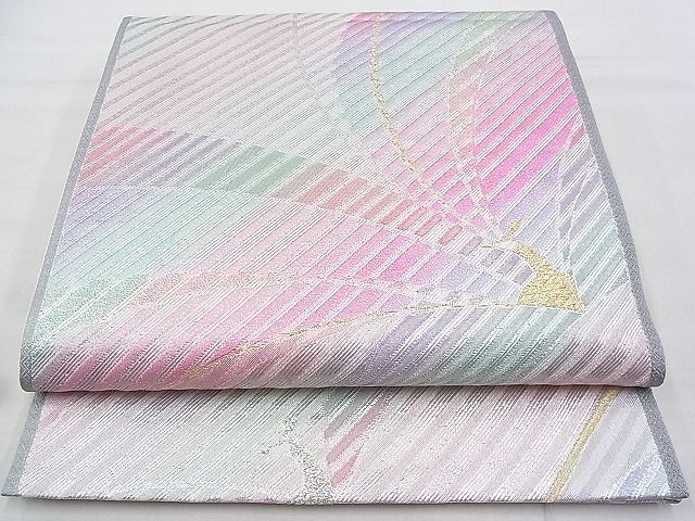平和屋着物◎六通柄袋帯 唐織 孔雀 金銀糸 逸品 BAAH8348wk