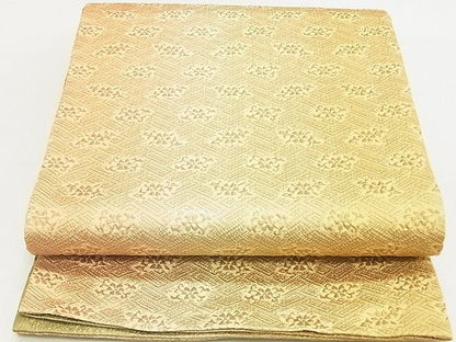 平和屋着物◎六通柄袋帯 ふくれ織 流水花文 金糸 逸品 DAAG5531tw