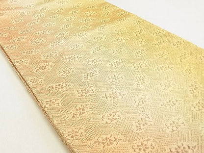 平和屋着物◎六通柄袋帯 ふくれ織 流水花文 金糸 逸品 DAAG5531tw