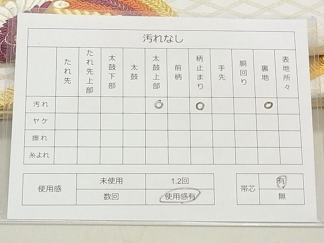 平和屋着物◎六通柄袋帯 唐織 鳳凰丸文 金糸 逸品 DAAG5528tw