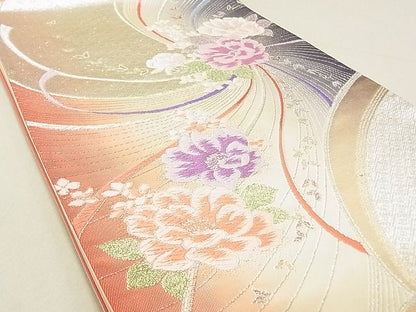 平和屋着物◎六通柄袋帯 舞花文 金銀糸 逸品 DAAG5527tw