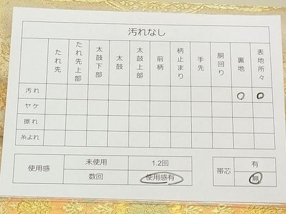 平和屋着物◎六通柄袋帯 正倉院花文 金糸 逸品 DAAG5542tw