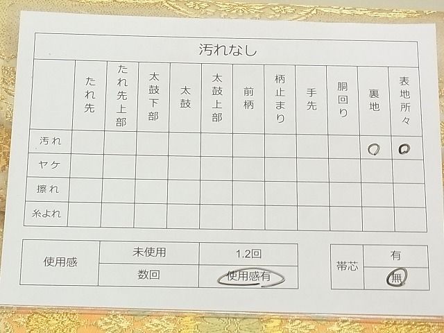 平和屋着物◎六通柄袋帯 正倉院花文 金糸 逸品 DAAG5542tw