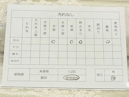 平和屋着物◎六通柄袋帯 人物風景花文 銀糸 逸品 DAAG5549tw