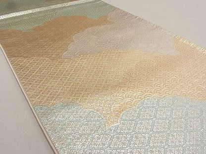 平和屋着物◎六通柄袋帯 雲取り吉祥文 金銀糸 逸品 DAAG5602tw