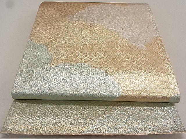 平和屋着物◎六通柄袋帯 雲取り吉祥文 金銀糸 逸品 DAAG5602tw