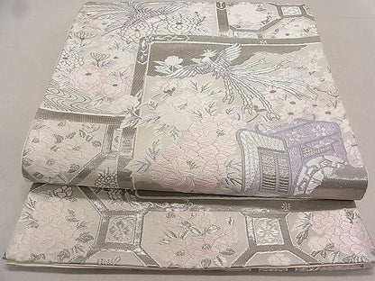 平和屋着物◎六通柄袋帯 唐織 天井詩の舞 プラチナ箔 逸品 DAAG5609tw