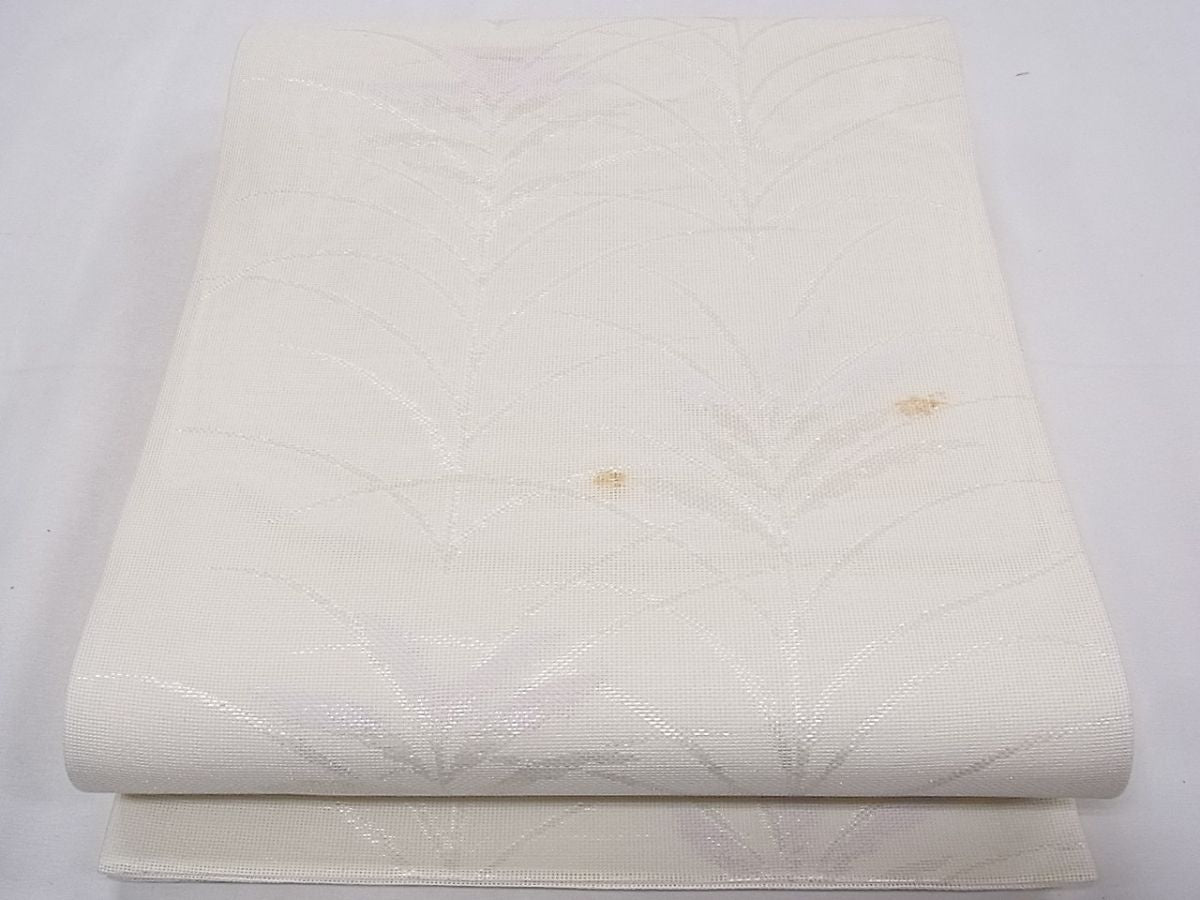 平和屋着物■夏物　六通柄袋帯　草木文　銀糸　逸品　CAAG0377fb
