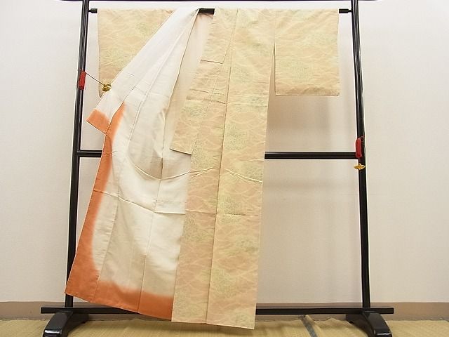 平和屋着物■上質な紬 草花文 逸品 BAAH4342pm